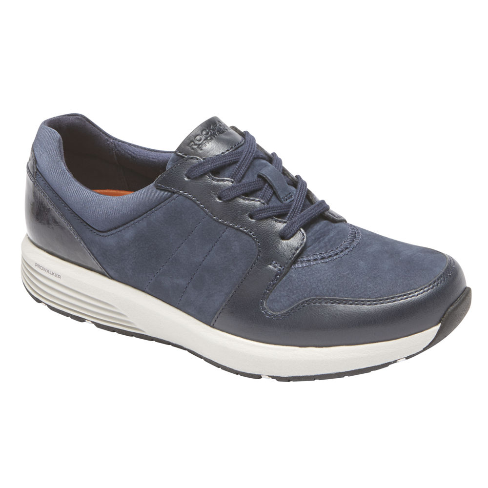 Rockport Womens Sneakers Blue - Trustride Derby Trainer - UK 156-WBOKTL